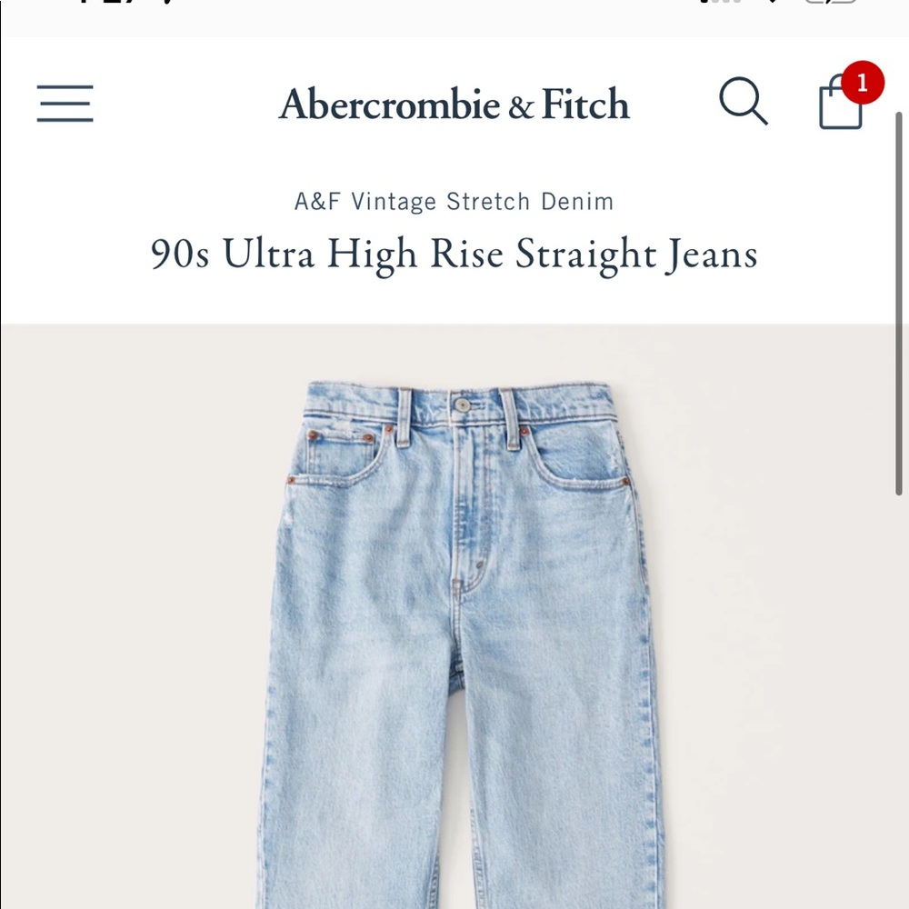 90’s ultra high rise straight jeans